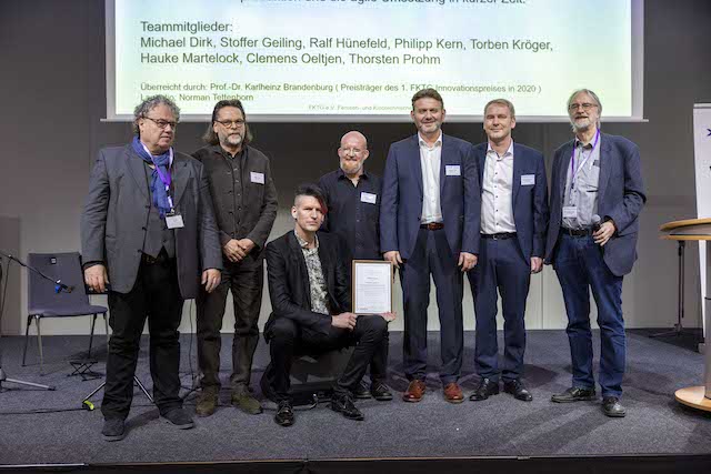 Das Team von WELTN24 bei der Verleihung des FKTG IT Innovationspreises 2022