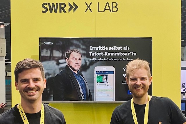 Sebastian Demuth und Daniel Stolz vom SWR X Lab auf der Gamescom 2022