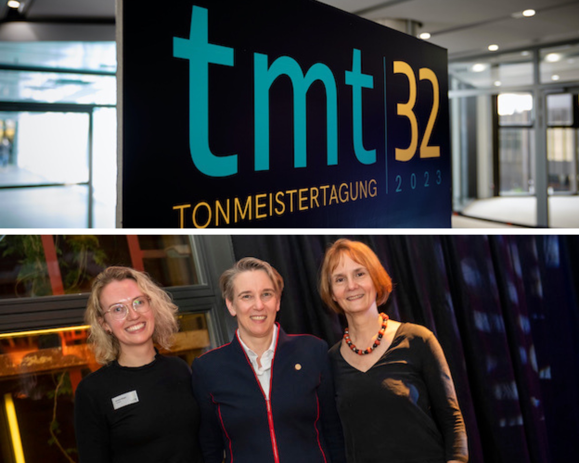 tmt32 Opener (Bild oben): © Markus Thiel; VDT-Spitze Daniela Rieger, Ulrike Anderson, Stefanie Renner (Bild unten): © Boris Loehrer