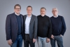 Markus Osthaus (CEO) und Christian Panhorst (CFO), TVN LIVE PRODUCTION, Achim Jendges (CEO) und Gesellschafter Manfred Müller, TopVision (v.l.). Quelle: TVN